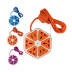 Universal 4 USB & 4 Sockets Hexagon Power Socket Extension